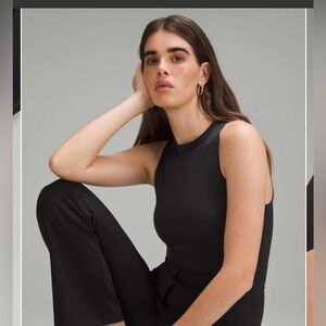 Lululemon Wundermost Ultra-Soft Nulu High-Neck Sleeveless Bodysuit Black Small
